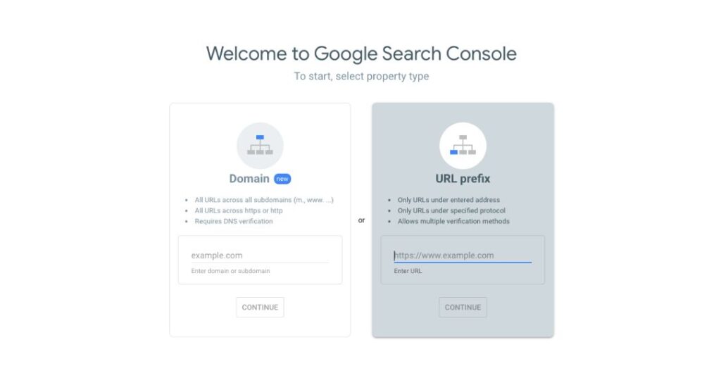 Connecting a domain on Gogle Search Console